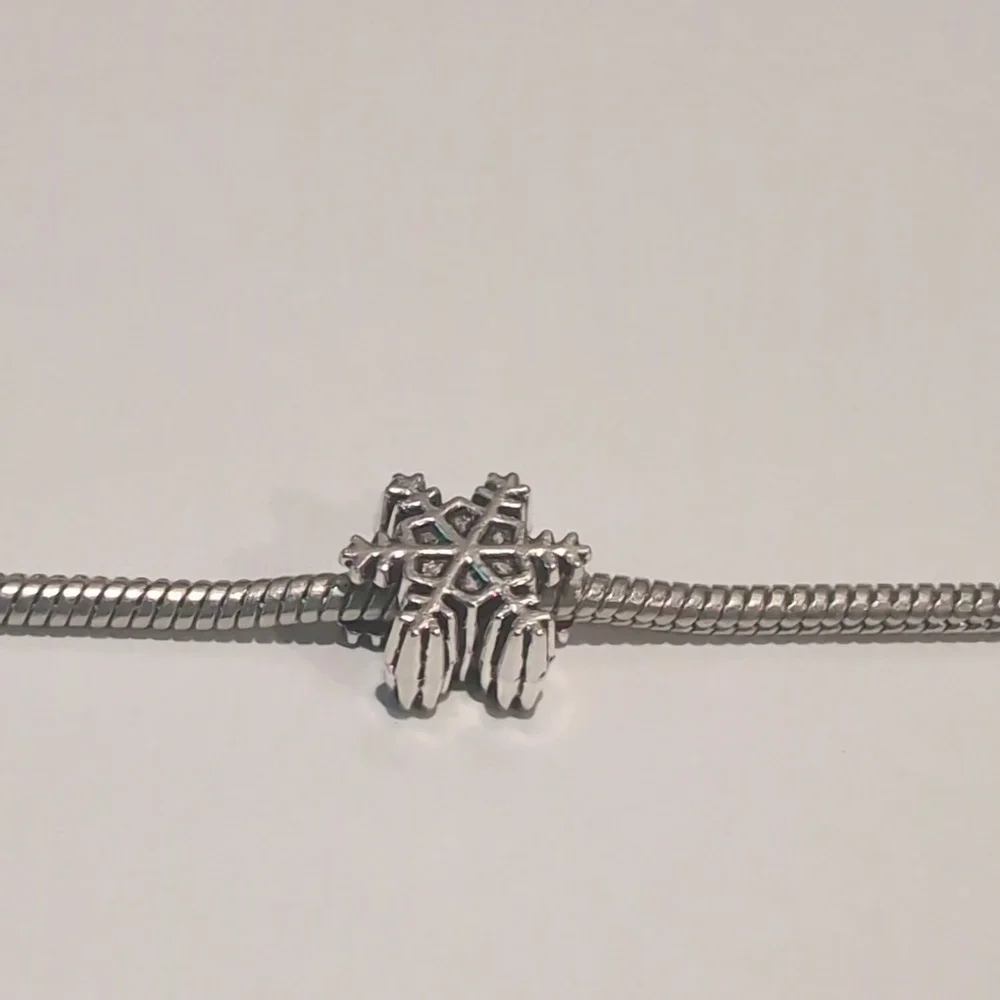 Silver‎ Snowflake Charm for Pandora Style Bracelet
